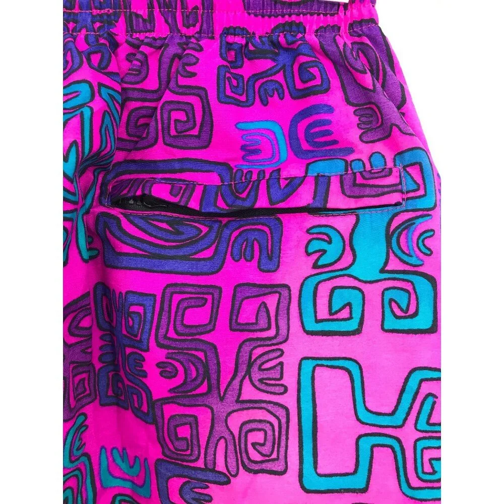 White Sierra Vintage 90's Y2K Tribal Windbreaker Jogger Pant Pink Purple Small - Picture 4 of 10